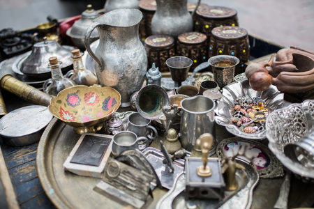 market, selling outdated productsの写真素材