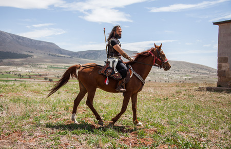 Costume of the Turks and horse ridingの写真素材
