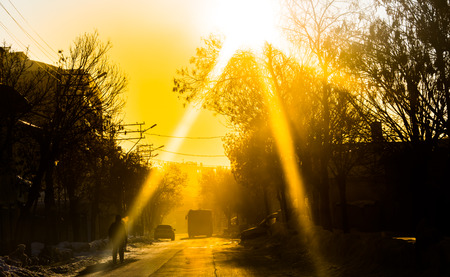 Winter story backgroundの写真素材