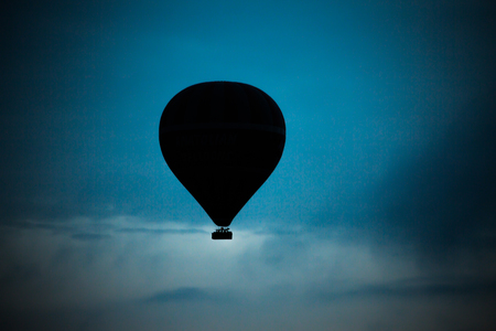 Hot air balloons and Cappadociaの写真素材