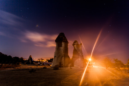 Hot air balloons and Cappadociaの写真素材