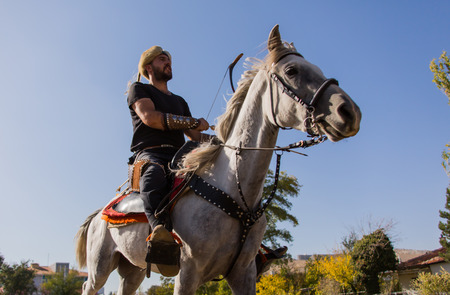 Costume of the Turks and horse ridingの写真素材