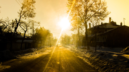 Winter story backgroundの写真素材