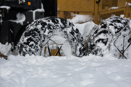 KONYA, TURKEY. January 1, 2011. Konya Metropolitan Municipality teams work in Konya, opening village roads that are closed due to snowfall.の写真素材