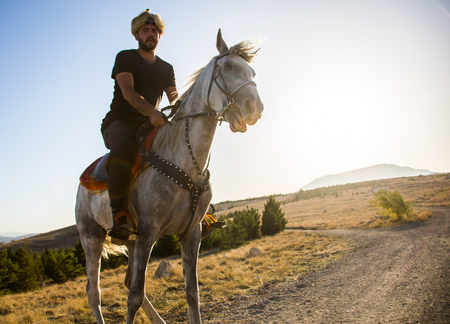 Costume of the Turks and horse ridingの写真素材