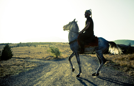 Costume of the Turks and horse ridingの写真素材