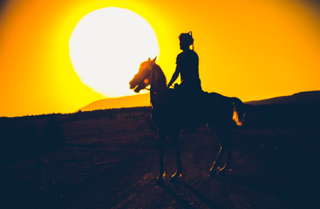Costume of the Turks and horse ridingの写真素材