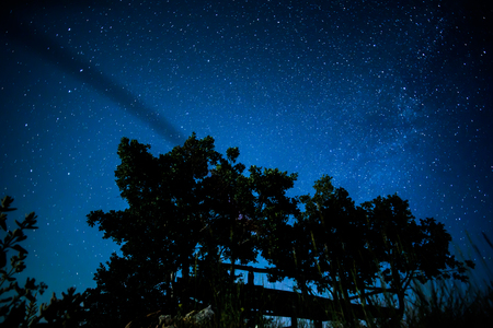 long exposure of the stars at night