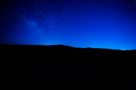 long exposure of the stars at nightの写真素材