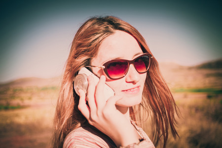 mobile working business womaの写真素材