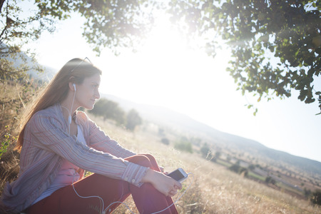 mobile working business womaの写真素材