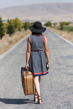 young girl on holidayの写真素材