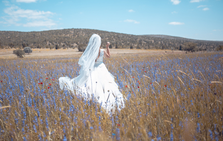 young girl getting marriedの写真素材