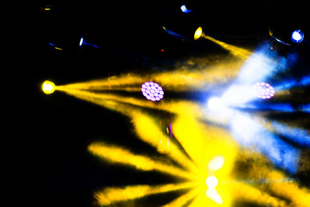 light display from the concert hallの写真素材