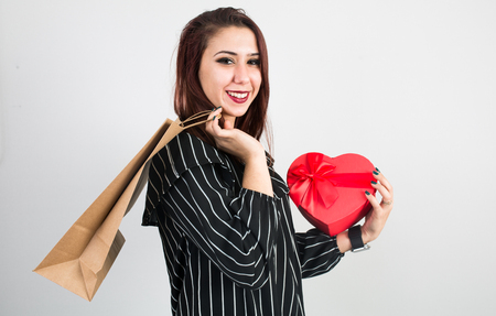 shopping excitement for the new yearの写真素材