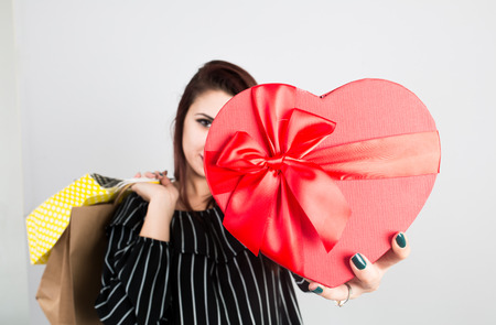 shopping excitement for the new yearの写真素材