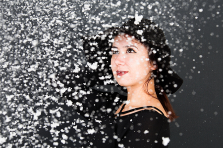 portraits on black backgroundの写真素材