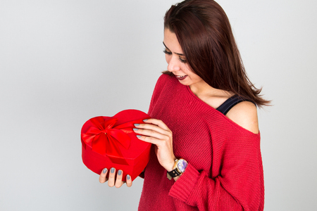 Pretty young girl working on the day of the boysの写真素材