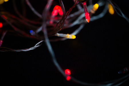Image of led lights in the dark