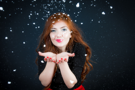 portraits on black backgroundの写真素材