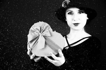 portraits on black backgroundの写真素材