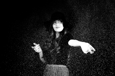 Portrait on black background