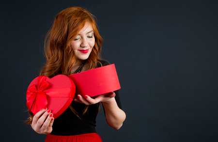 Portrait on black backgroundの写真素材