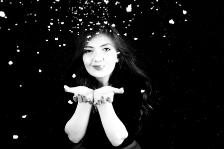 Portrait on black background