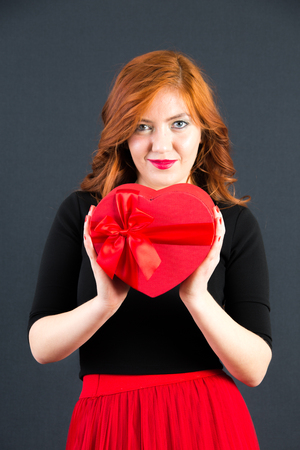 Portrait on black backgroundの写真素材