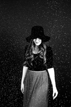 portraits on black background
