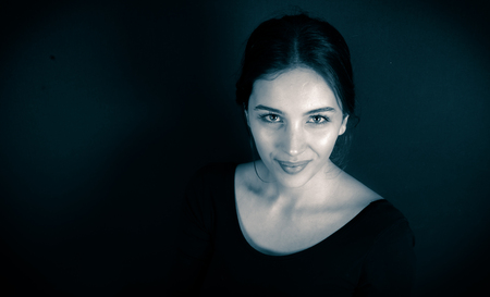 portraits on black backgroundの写真素材