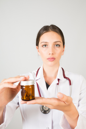 Shooting in hospital womens doctor'sの写真素材