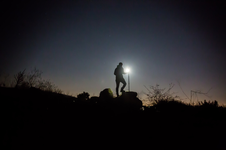 night climbingの写真素材