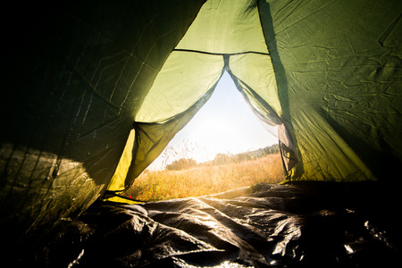 tent views on holidayの写真素材