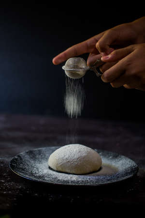 kitchen preparation for bakery productsの写真素材