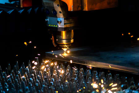 Laser metall cut cnc machineの写真素材
