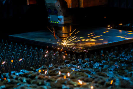 Laser metall cut cnc machineの写真素材