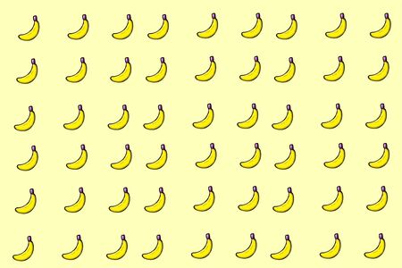 Banana Background, cute, funny, color, banana design graphic, fruitsのeditorial素材