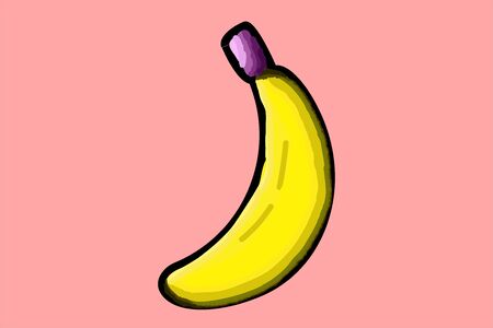 Banana Background, cute, funny, color, banana design graphic, fruitsのeditorial素材