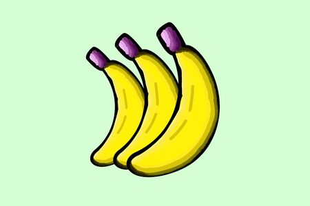 Banana Background, cute, funny, color, banana design graphic, fruitsのeditorial素材