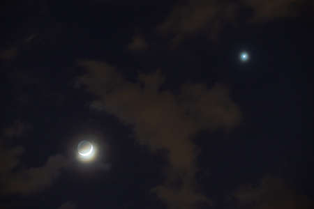 Crescent Moon and Planet Venus