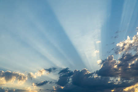 Sunbeam and Clouds in the Sky