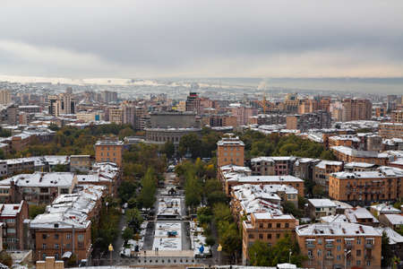 Yerevan, capital of Armenia, in the winter