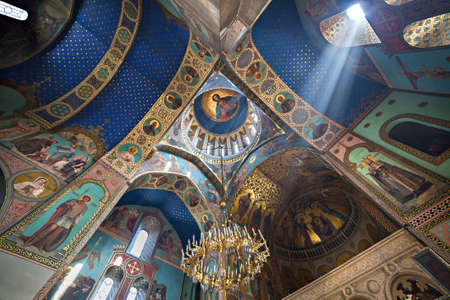 Sioni Cathedral and its murals in Tbilisi, Georgia