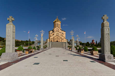 Sameba Cathedral known also Cathedral of Holy Trinity, Tbilisi, Georgiaのeditorial素材