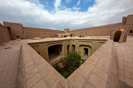 Medieval castle of Rayen in Iranの写真素材