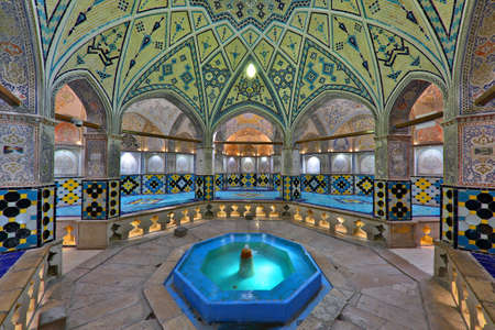 Sultan Amir Ahmad historical bath in Kashan, Iran.のeditorial素材