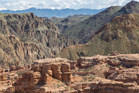 Charyn Canyon in Kazakhstan known for its interesting rock formations.
