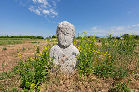 Ancient site of Burana and tombstones known as Balbas, in Bishkek, Kyrgyzstanの写真素材
