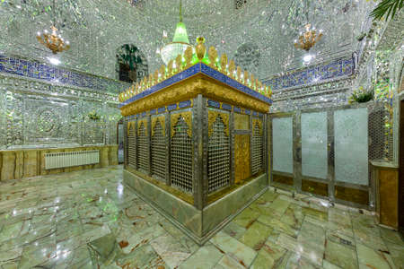 Mausoleum decorated with mirrors, of Imamzadeh Zeid, descendant of the prophet, in Tehran, Iranのeditorial素材
